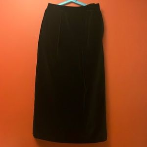 Vintage Black Velvet Skirt
